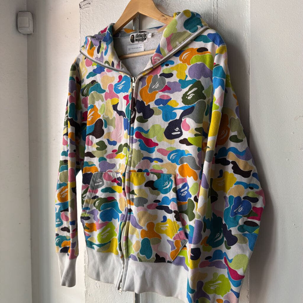 MULTI COLOR BAPE ZIP UP SZ L