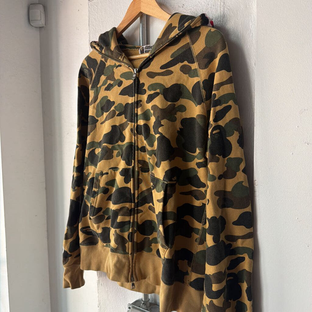 CAMO BAPE ZIP UP SZ L
