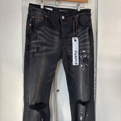 PURPLE PAINT SPLATTER DENIM SZ. 34