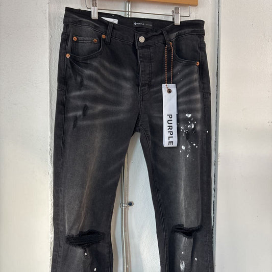 PURPLE PAINT SPLATTER DENIM SZ. 34
