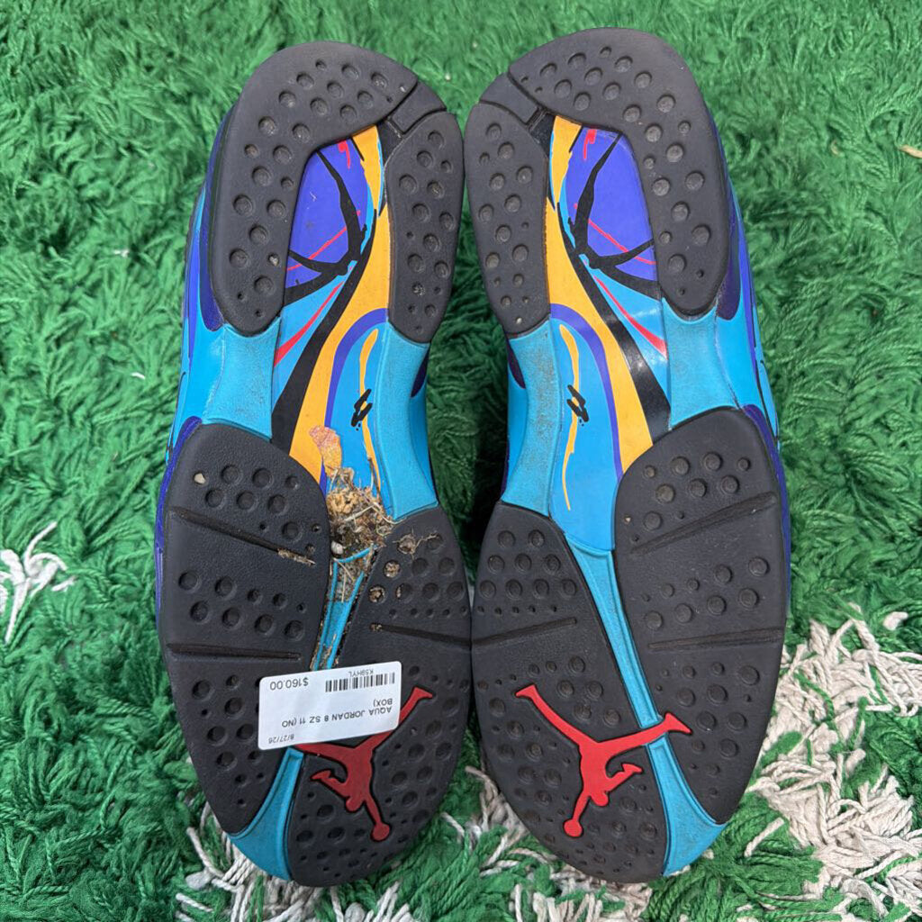 AQUA JORDAN 8 SZ 11 (NO BOX)