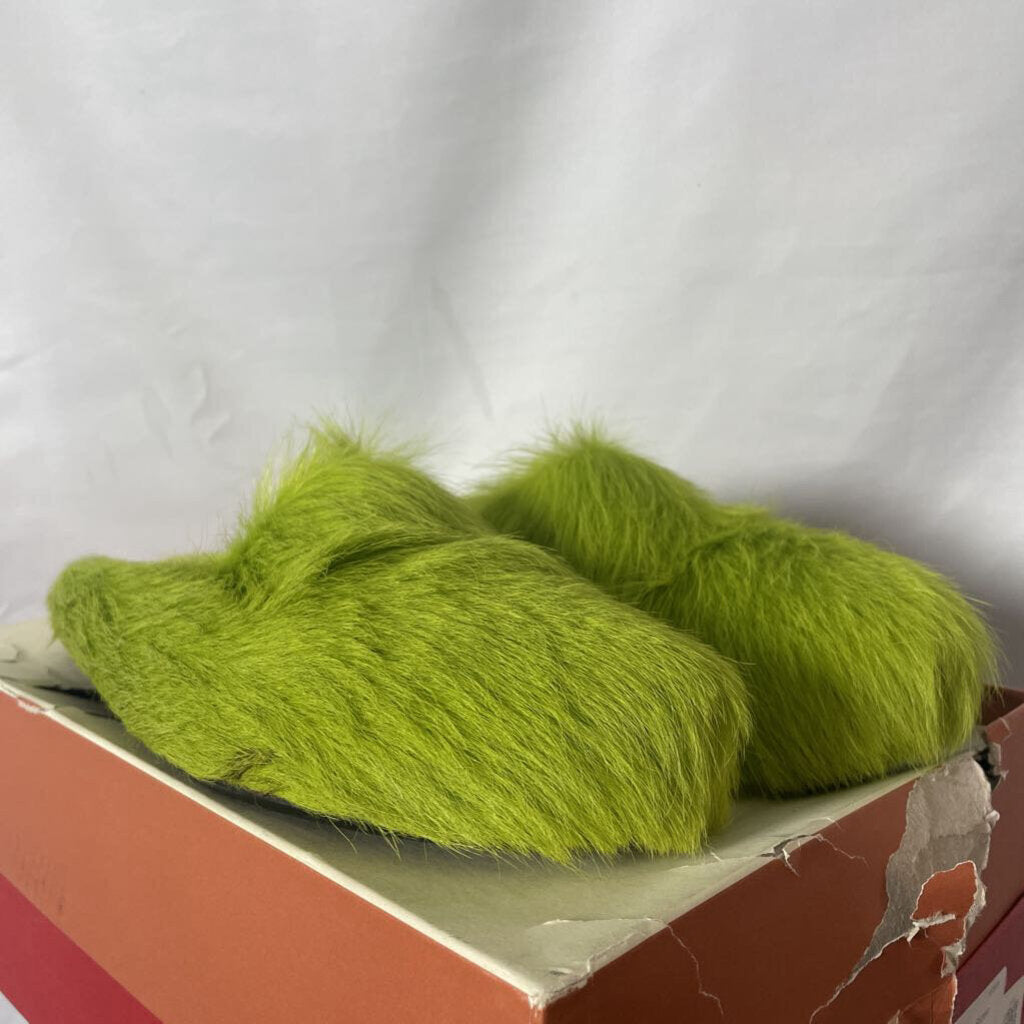 Green Marni Slides Sz. 44
