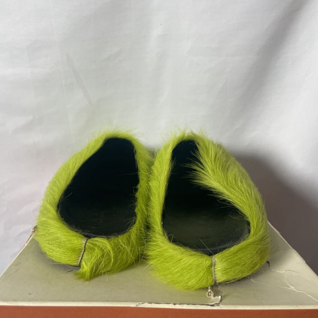 Green Marni Slides Sz. 44