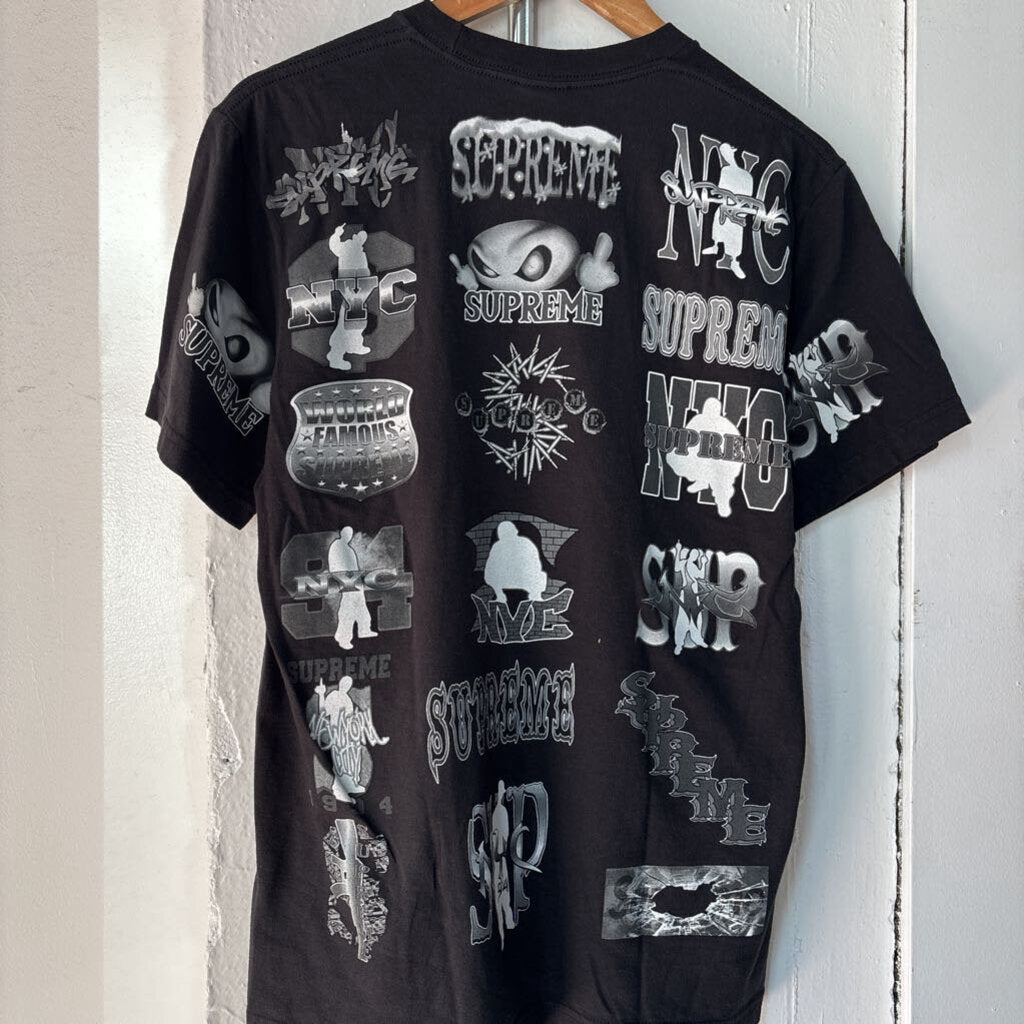 SUPREME MULTI LOGO TEE SZ S