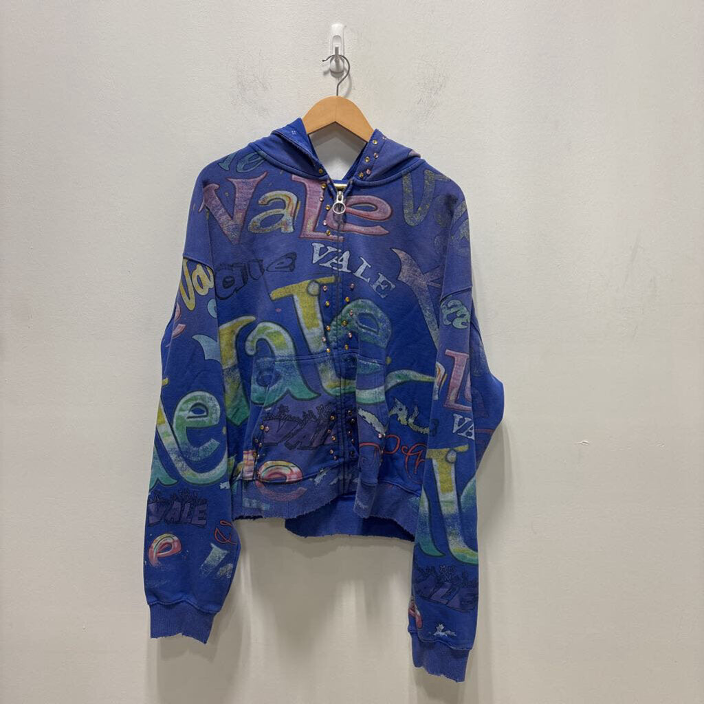VALE ZIPUP HOODIE SZ XXL BLUE
