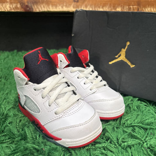 JORDAN 5 FIRE RED SZ. 6C (BOX)