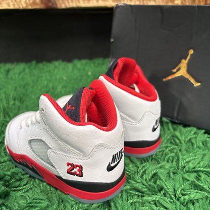 JORDAN 5 FIRE RED SZ. 6C (BOX)