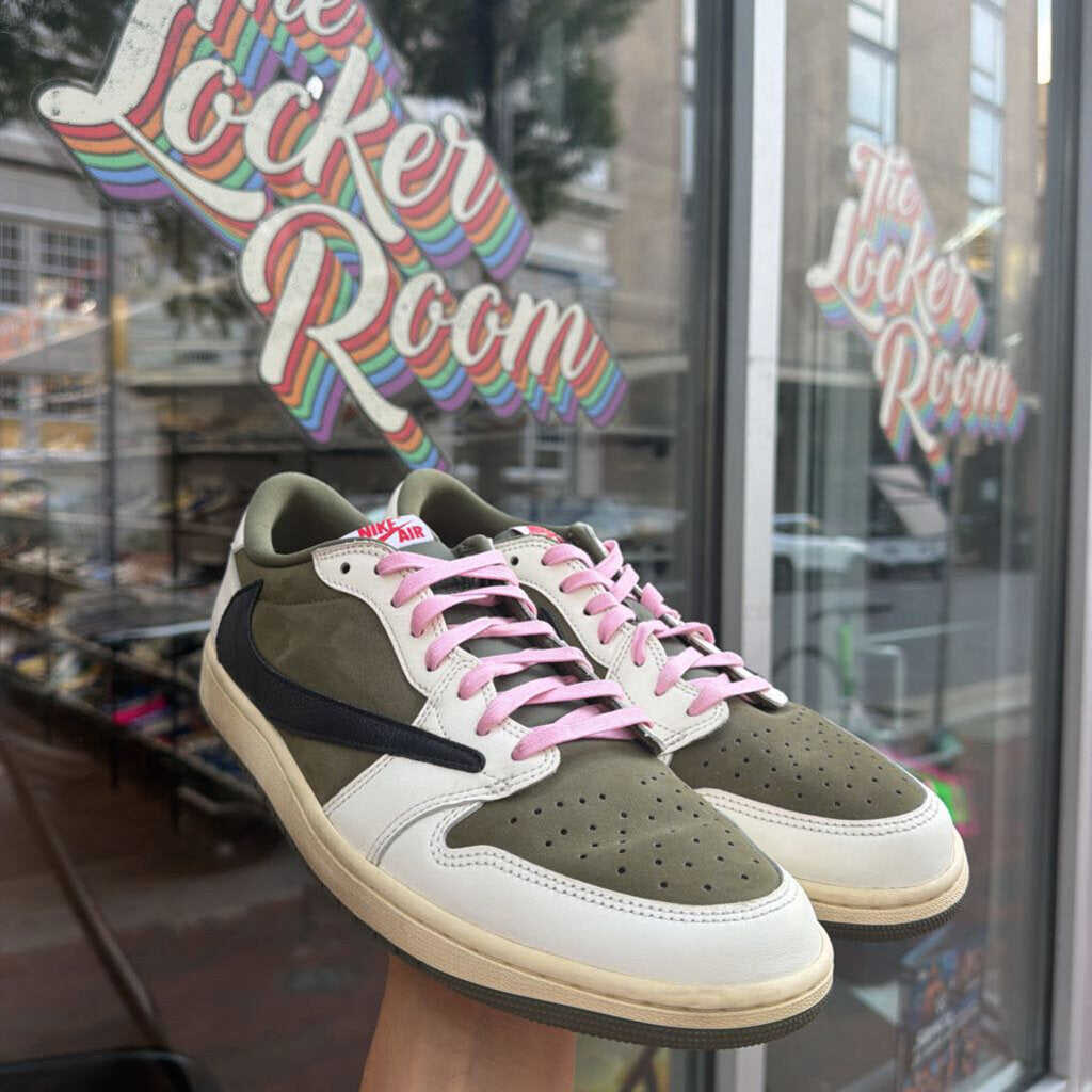 JORDAN 1 LOW X TS MEDIUM OLIVE SZ. 12 (NO BOX