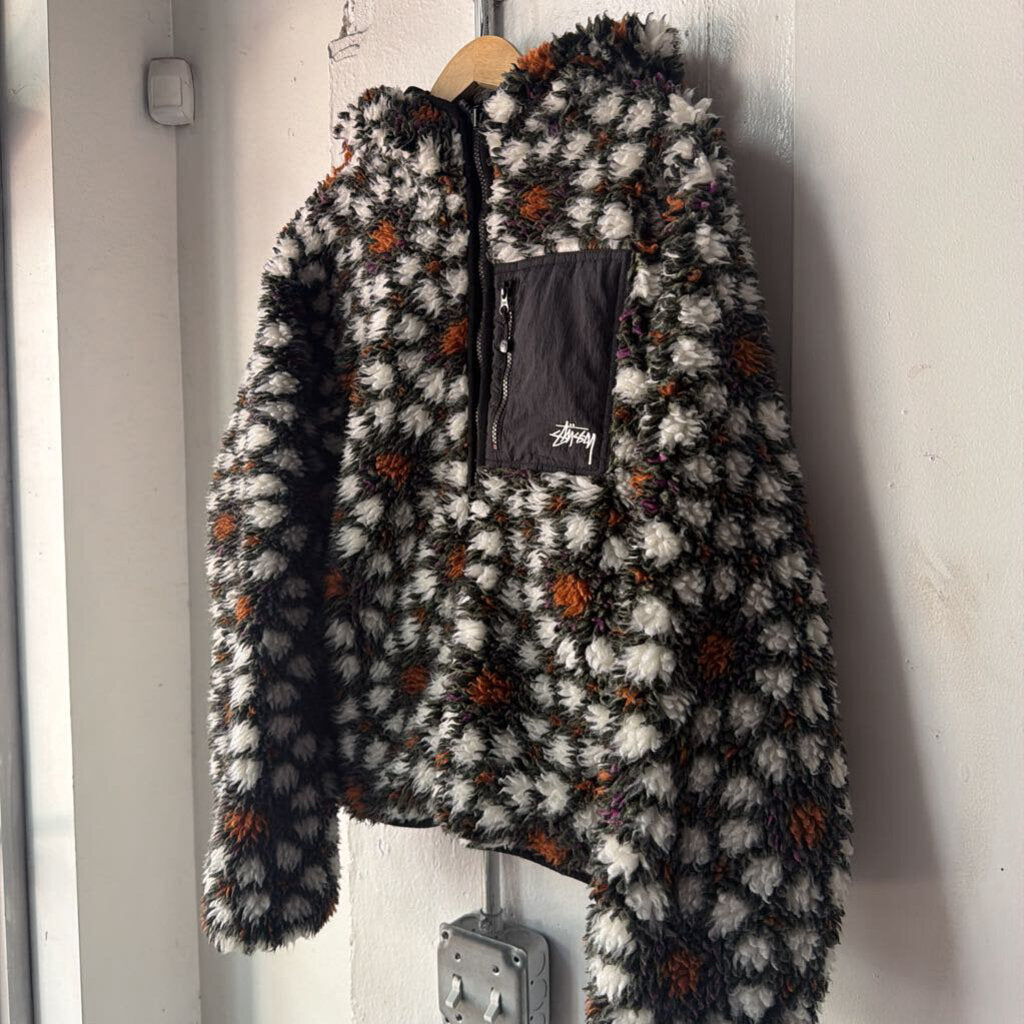 STUSSY FUR COAT SZ M