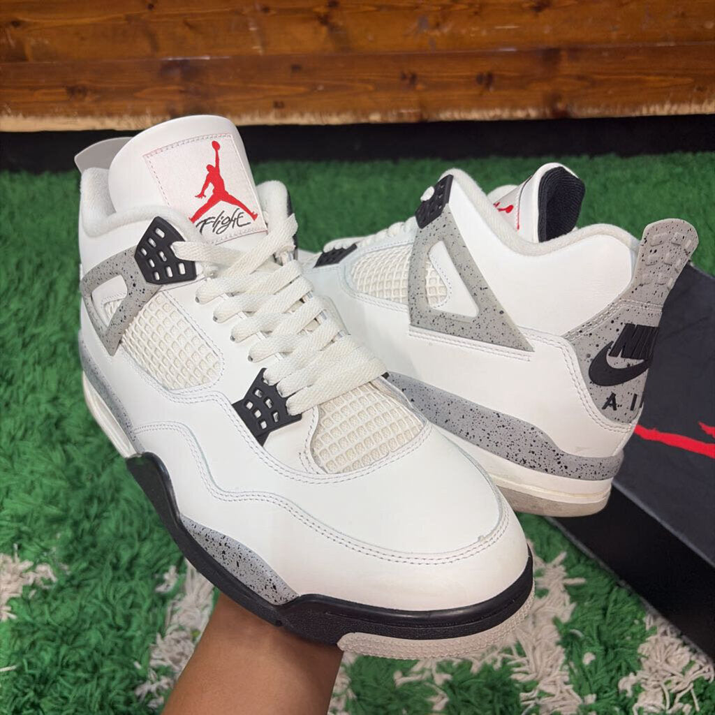 AIR JORDAN 4 " WHITE CEMENT " SZ.12 " NO BOX "