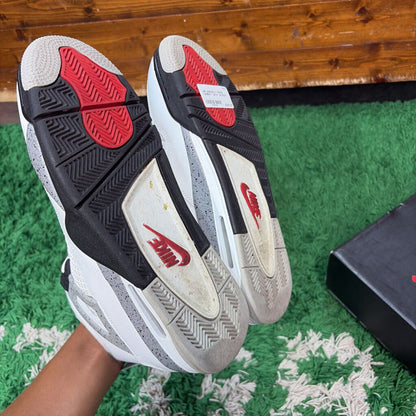 AIR JORDAN 4 " WHITE CEMENT " SZ.12 " NO BOX "