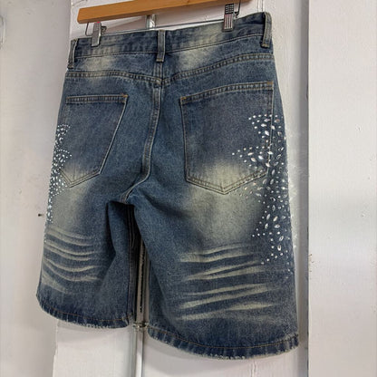 VALE SPORT DENIM RHINESTONE JORTS SZ 30