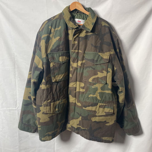 Camo Supreme Back Cross Coat Sz. XL