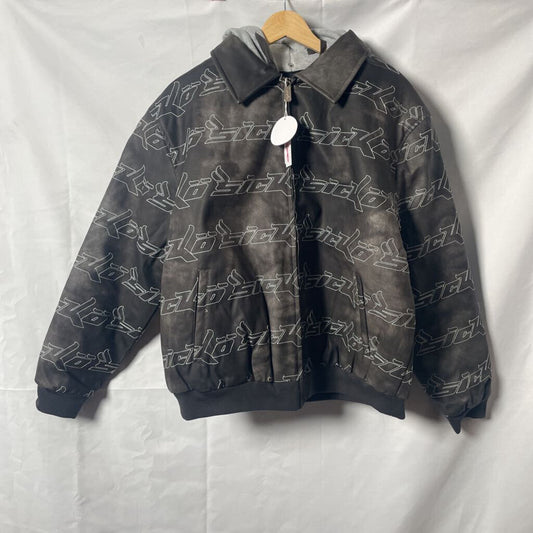 Sicko Black Leather Jacket Sz. L