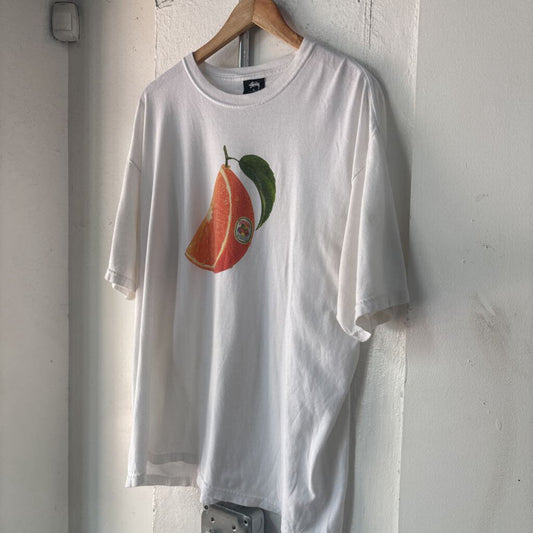 STUSSY ORANGE TEE SZ XL