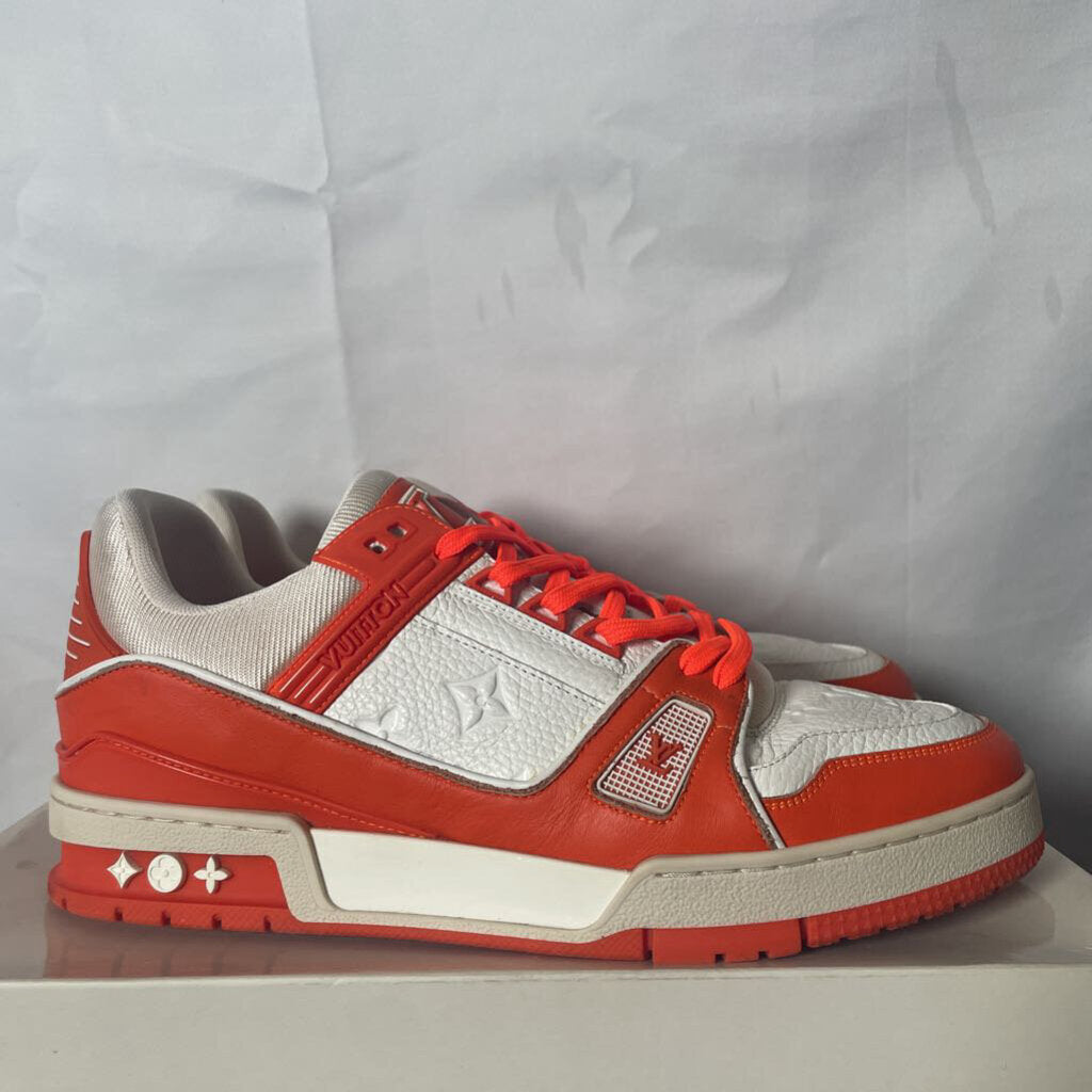 Orange n White LV Trainers Sz. 8(LV)