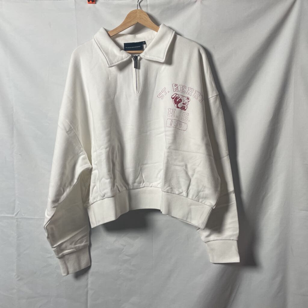 Gvgallery White Polo Pullover Sz. M
