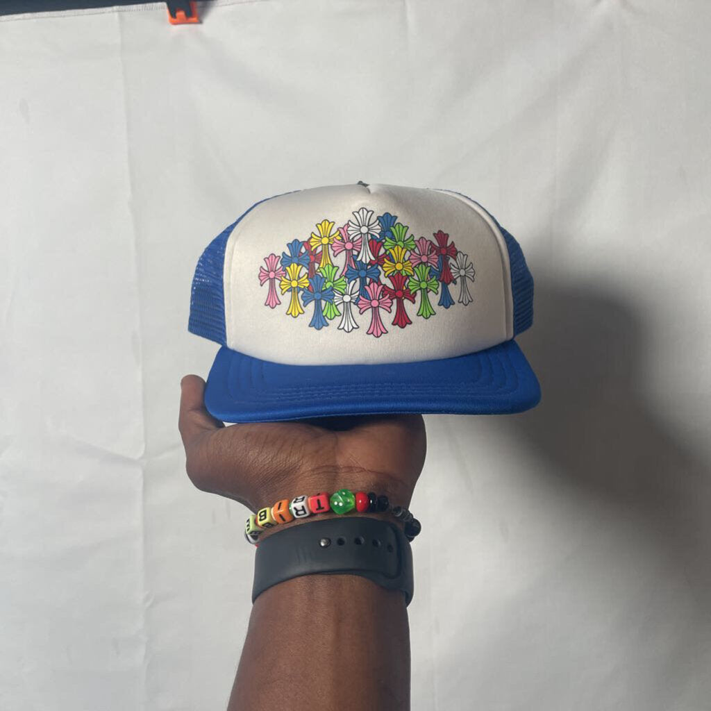 Blue Multi Cross CH Hat