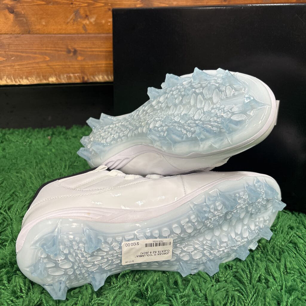 JORDAN 11 "COLUMBIA" CLEATS SZ 9 (BOX)