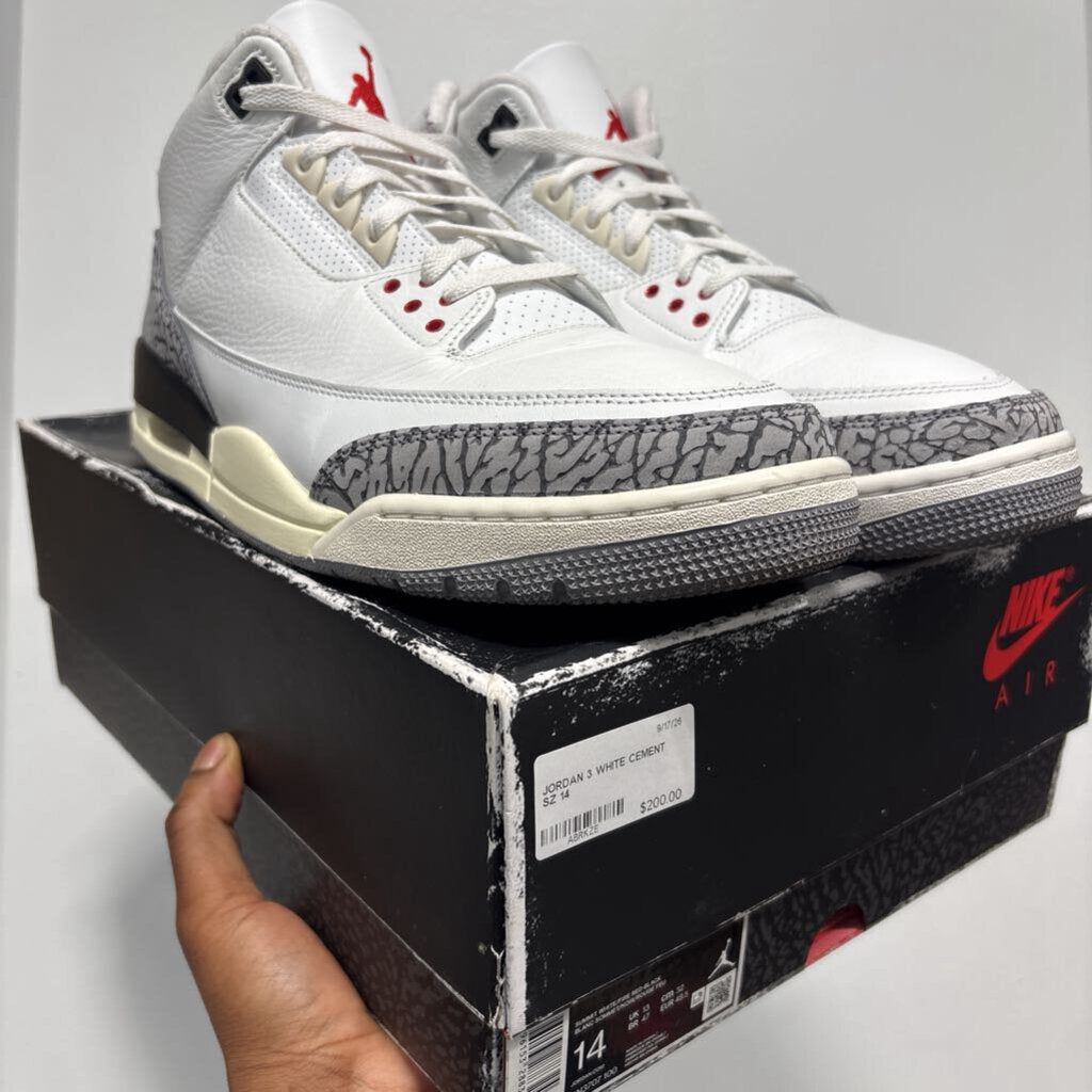 JORDAN 3 WHITE CEMENT SZ 14