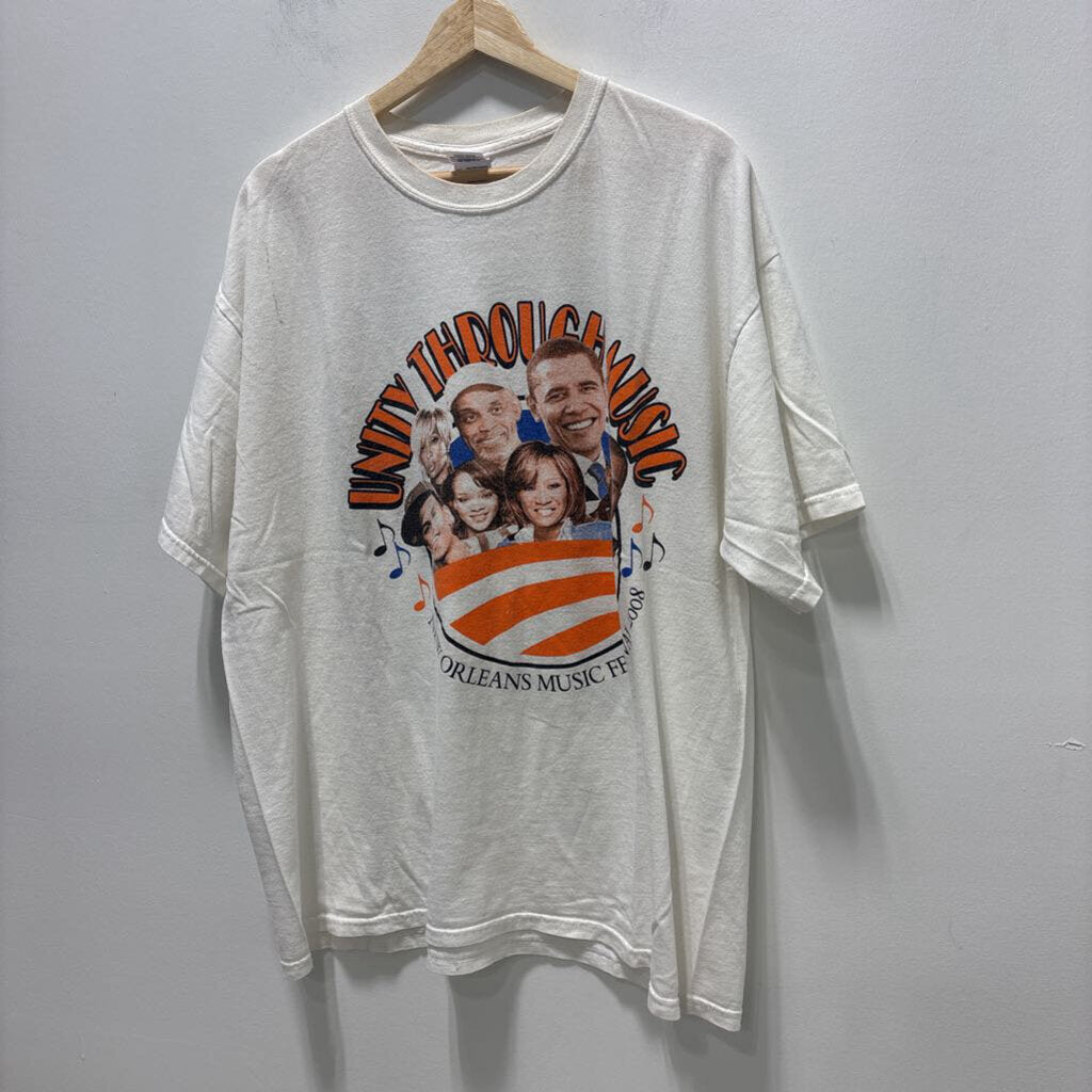 VINTAGE NEW ORLEANS MUSIC FESTIVAL TEE SZ XL