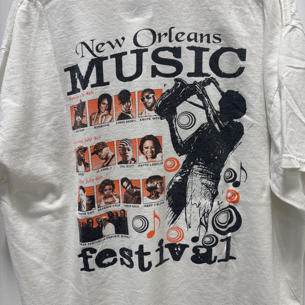 VINTAGE NEW ORLEANS MUSIC FESTIVAL TEE SZ XL