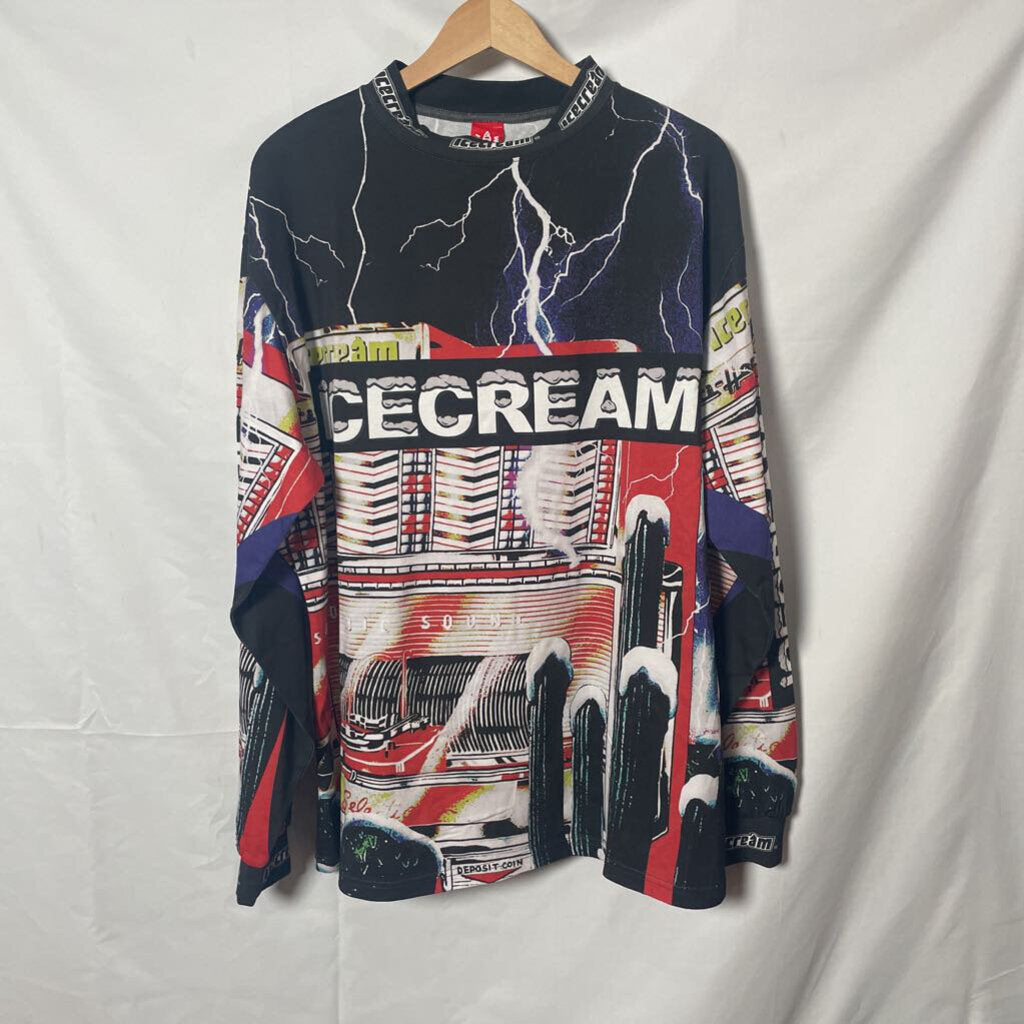 BBC Black Moto Cross L/s sz. L