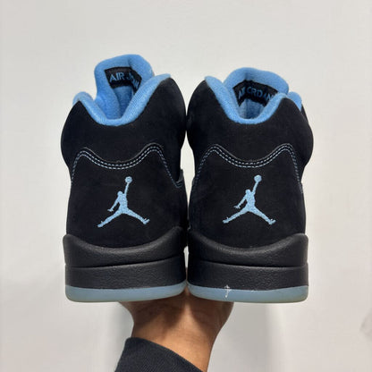 JORDAN 5 BLACK UNIVERSITY BLUE SZ 10.5