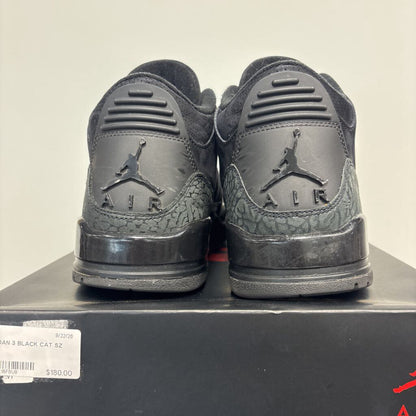 JORDAN 3 BLACK CAT SZ 10.5