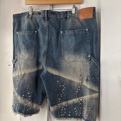 HELLSTAR RHINESTONE JORTS SZ. 3XL