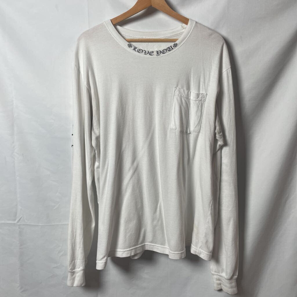 White CH Love You l/s Sz. L