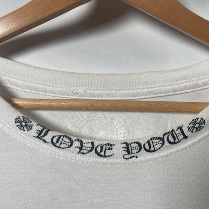 White CH Love You l/s Sz. L