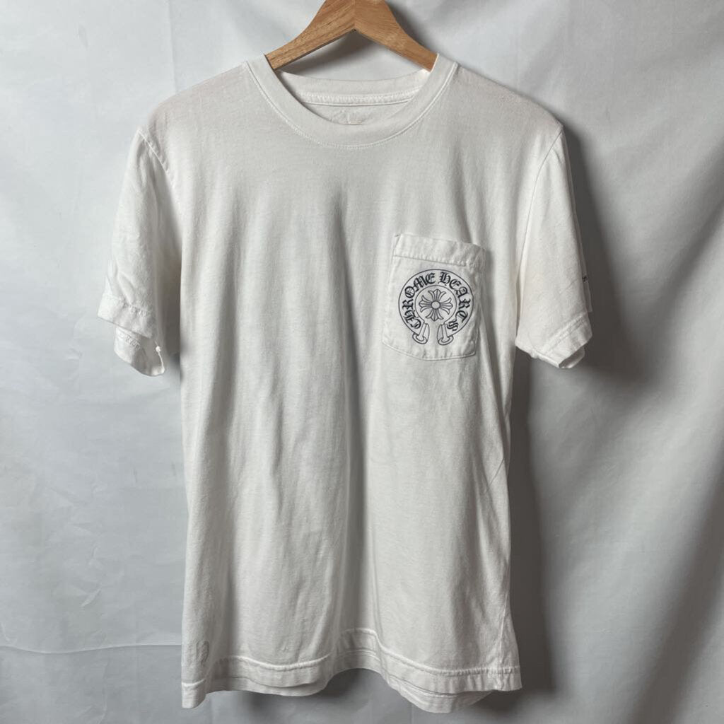 White CH Back Cross Tee Sz. M
