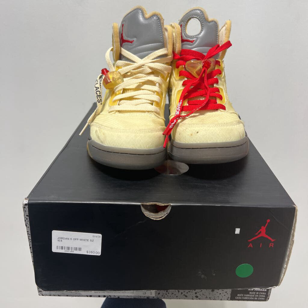 JORDAN 5 OFF-WHITE SZ 10.5
