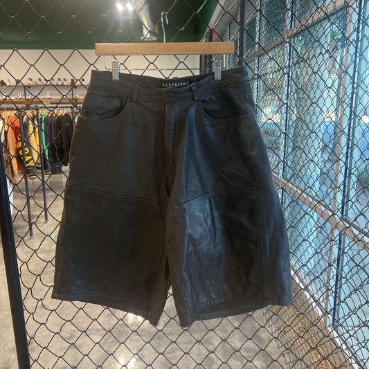 RASBERRY // LEATHER SHORTS // $150