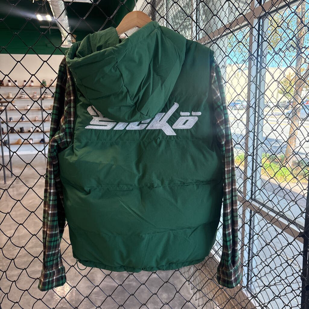 SICKO FLANNEL COAT SZ M