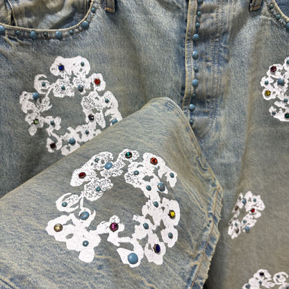 DENIM TEARS STUDDED JEANS // 36W