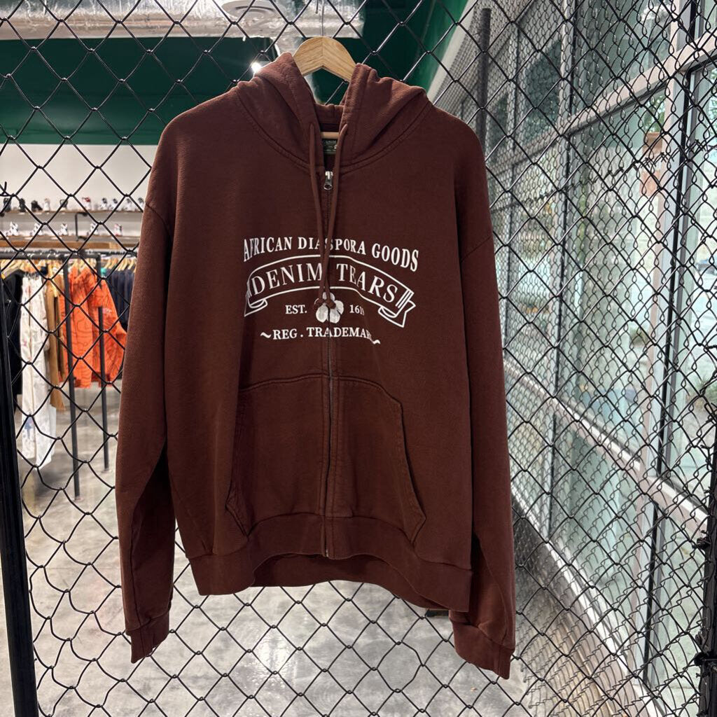 DENIM TEARS ZIPUP JACKET // XL (BROWN)