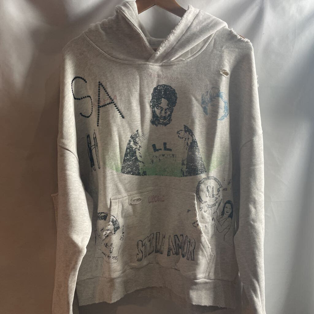 Grey Stile Amor Animato hoodie Sz. M