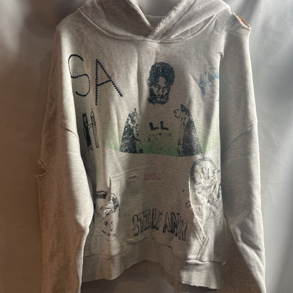 Grey Stile Amor Animato hoodie Sz. L