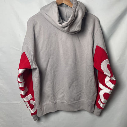 Supreme Grey n red S Arms Hoodie Sz. S