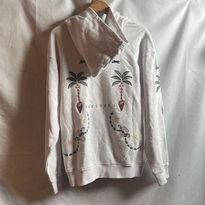 Ice cream White Tropical hoodie Sz. L