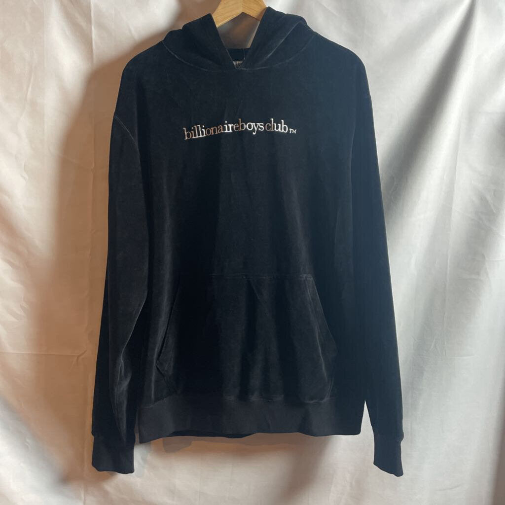 BBC Black Velour Hoodie Sz. L